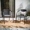 Emma and Oliver 4 Pack Rattan Indoor-Outdoor Restaurant Stack Chair with Curved Back